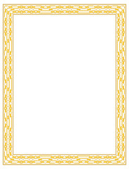 decorative vertical  golden frame border