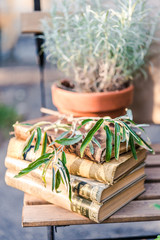 tables and chairs at a bistro in italy