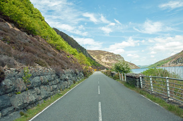 Summertime scenery around the Elan valley of Wales, UK.