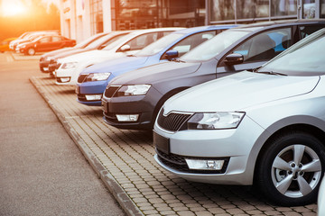 cars in parking lot © standret