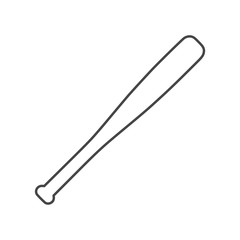Baseball bat in flat design - Illustration