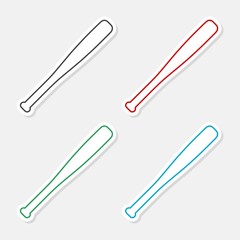 Baseball bat in flat design - Illustration