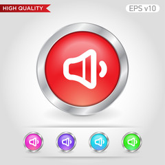 Speaker icon. Button with speaker icon. Modern UI vector.