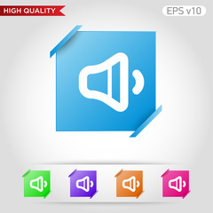 Speaker icon. Button with speaker icon. Modern UI vector.