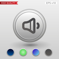 Speaker icon. Button with speaker icon. Modern UI vector.