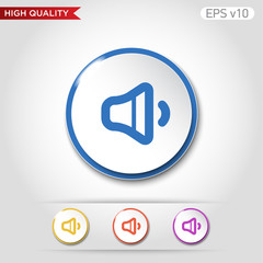 Speaker icon. Button with speaker icon. Modern UI vector.