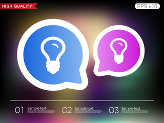 Light bulb icon. Button with light bulb icon. Modern UI vector.