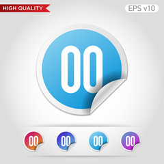 Pause icon. Button with pause icon. Modern UI vector.