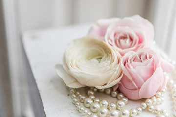 Bridal bouquet of beautiful Roses for a wedding