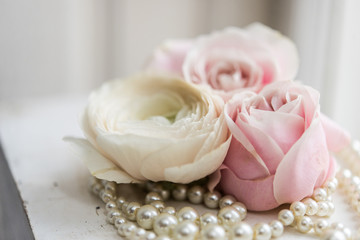 Bridal bouquet of beautiful Roses for a wedding