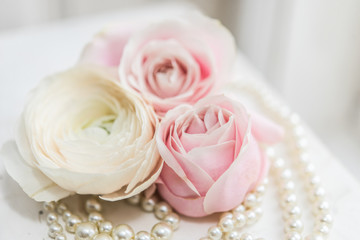 Bridal bouquet of beautiful Roses for a wedding