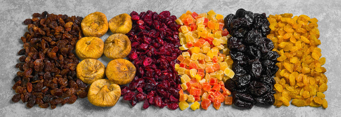 Assortment of dried fruit