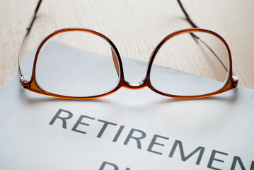 saving money for retirement plan finance concept
