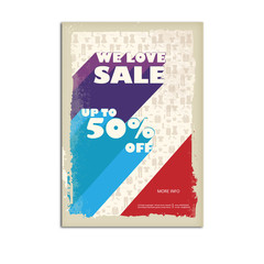 Vintage sale poster, flyer