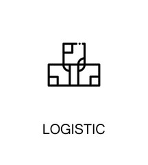 Logistic flat icon