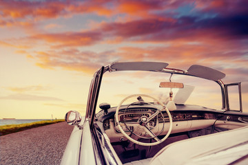 Fantastic asphalt road along the sea to the west