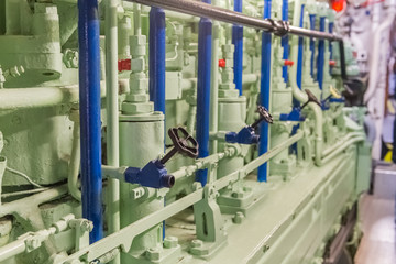 view of the engine room of the ship