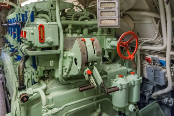 view of the engine room of the ship