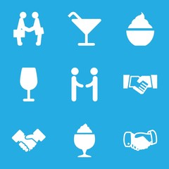 Set of 9 shake filled icons