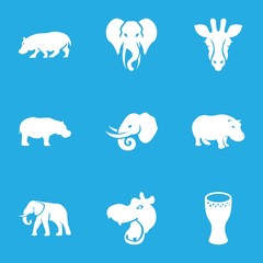 Fototapeta premium Set of 9 african filled icons