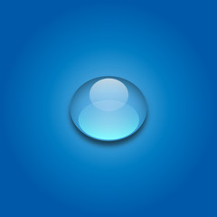 Blue water drops on the glass - vector graphic