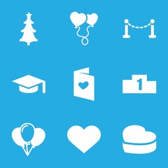 Set of 9 celebration filled icons