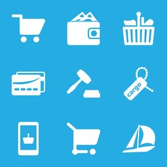 Set of 9 commerce filled icons