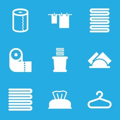 Set of 9 towel filled icons