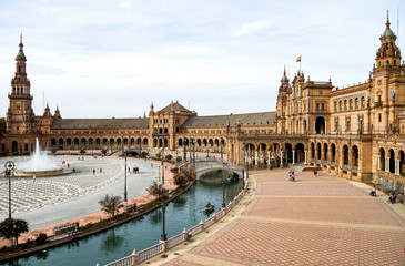 Naklejka na ściany i meble Spanien - Andalusien - Sevilla - Plaza de Espana