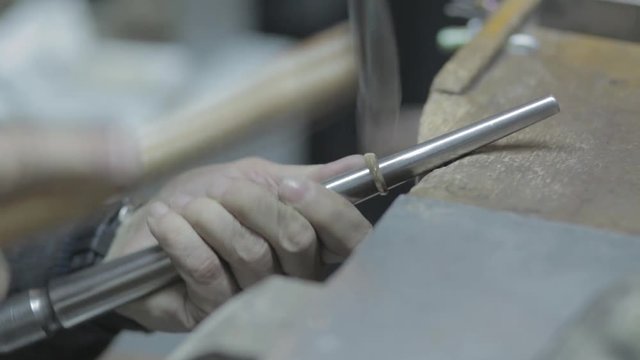 Jewel craft hammering ring