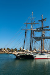 Historic tall ships at Dana Point harbor California	