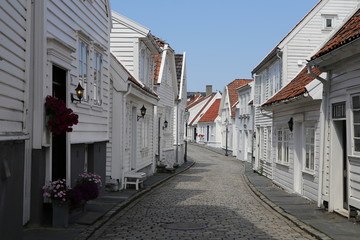 Fototapeta na wymiar Norway, Stavanger. Old town.