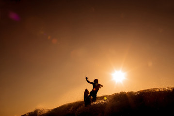 Surfer silhouette