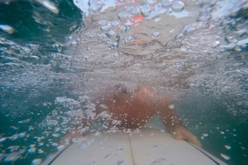 Fototapeta premium Underwater surfboard