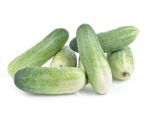 Cucumbers isolated on white
