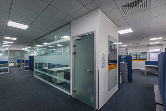 Modern Open Office with Cubicle