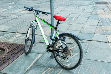 Fototapeta na wymiar Bike Parking On The Street