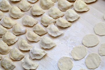 Homemade dumplings.