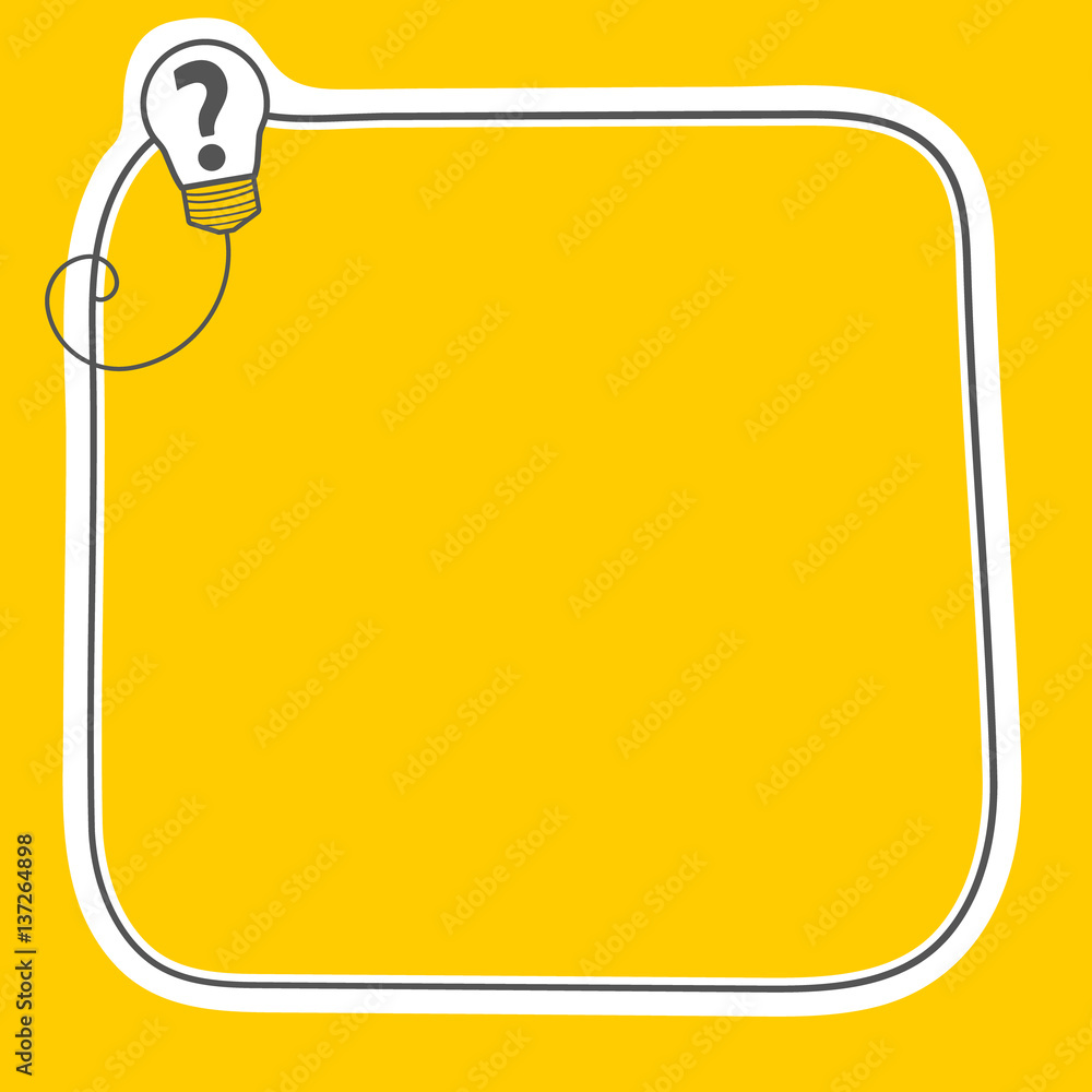 Poster hand written text box for question mark