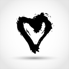 Black ink heart