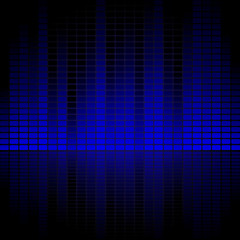 Blue reflected equalizer  background