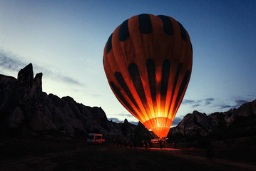 Cappadocia, Turkey. The first crew of flame