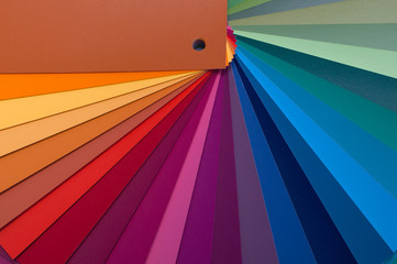  Color palette guide, paint catalog samples, rainbow swatch