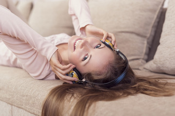 Woman listening to the music