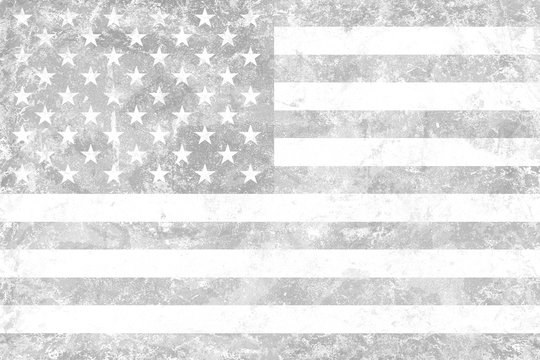 Grunge USA flag background  on denim