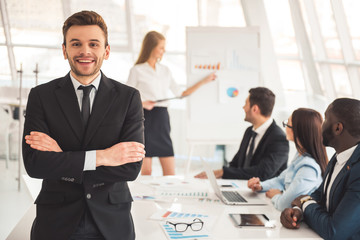 Visiting business presentation