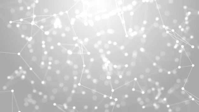 Abstract composition of complex molecular structures with slow moving of connections 4K