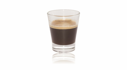 Fototapeta na wymiar Cup of espresso coffee isolated on white background