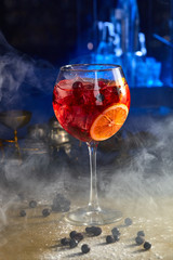 Spritz Aperol with berries and orange