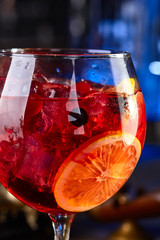 Spritz Aperol with berries and orange